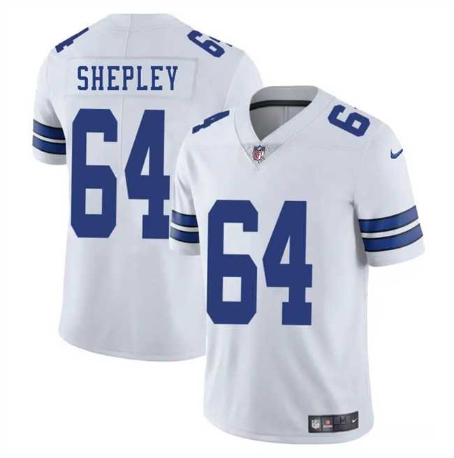Men & Women & Youth Dallas Cowboys #64 Dakoda Shepleys White 2025 Vapor Untouchable Limited Stitched Jersey